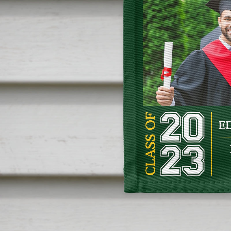 Custom Photo Graduation Celebration - Graduation Gift - Personalized Flag