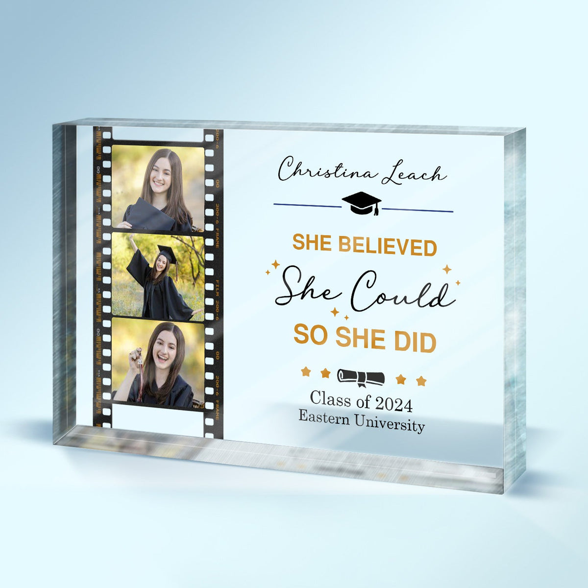 Custom Photo Behind You All Your Memories - Graduation Gift For Friends, Children - Personalized Rectangle Shaped Acrylic Plaque