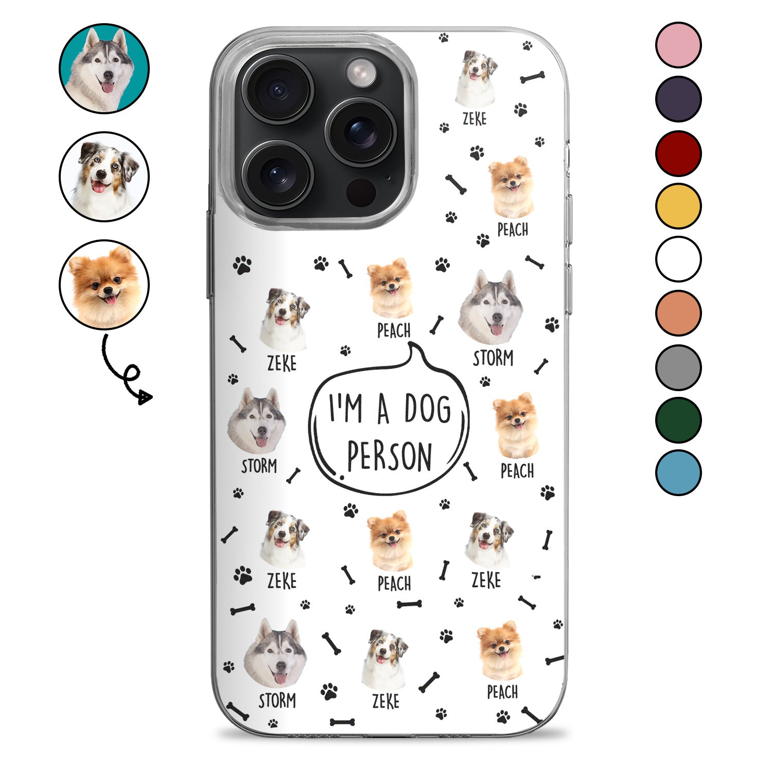 Custom Photo I'm A Dog Person - Gift For Dog Mom, Dog Dad, Dog Lovers - Personalized Clear Phone Case