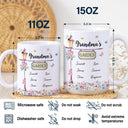 Mom's Grandma's Garden - Loving Gift For Mother, Grandmother - Personalized White Edge-to-Edge Mug