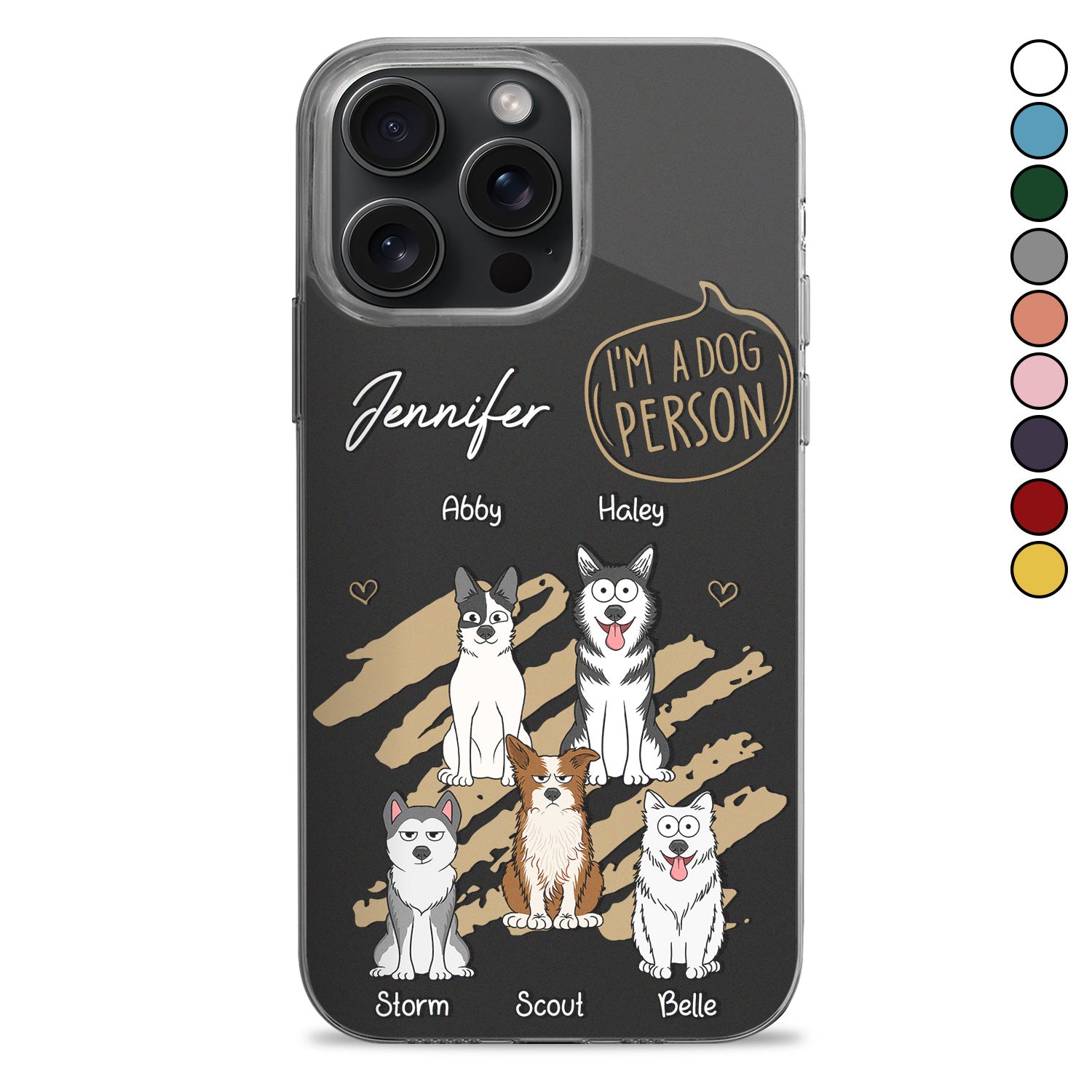 I'm A Dog Person - Gift For Dog Mom, Dog Dad, Dog Lovers - Personalized Clear Phone Case