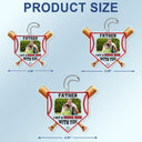 Custom Photo Dad We Hit A Home Run With You - Gift For Baseball Dad, Father - Personalized Acrylic Car Hanger