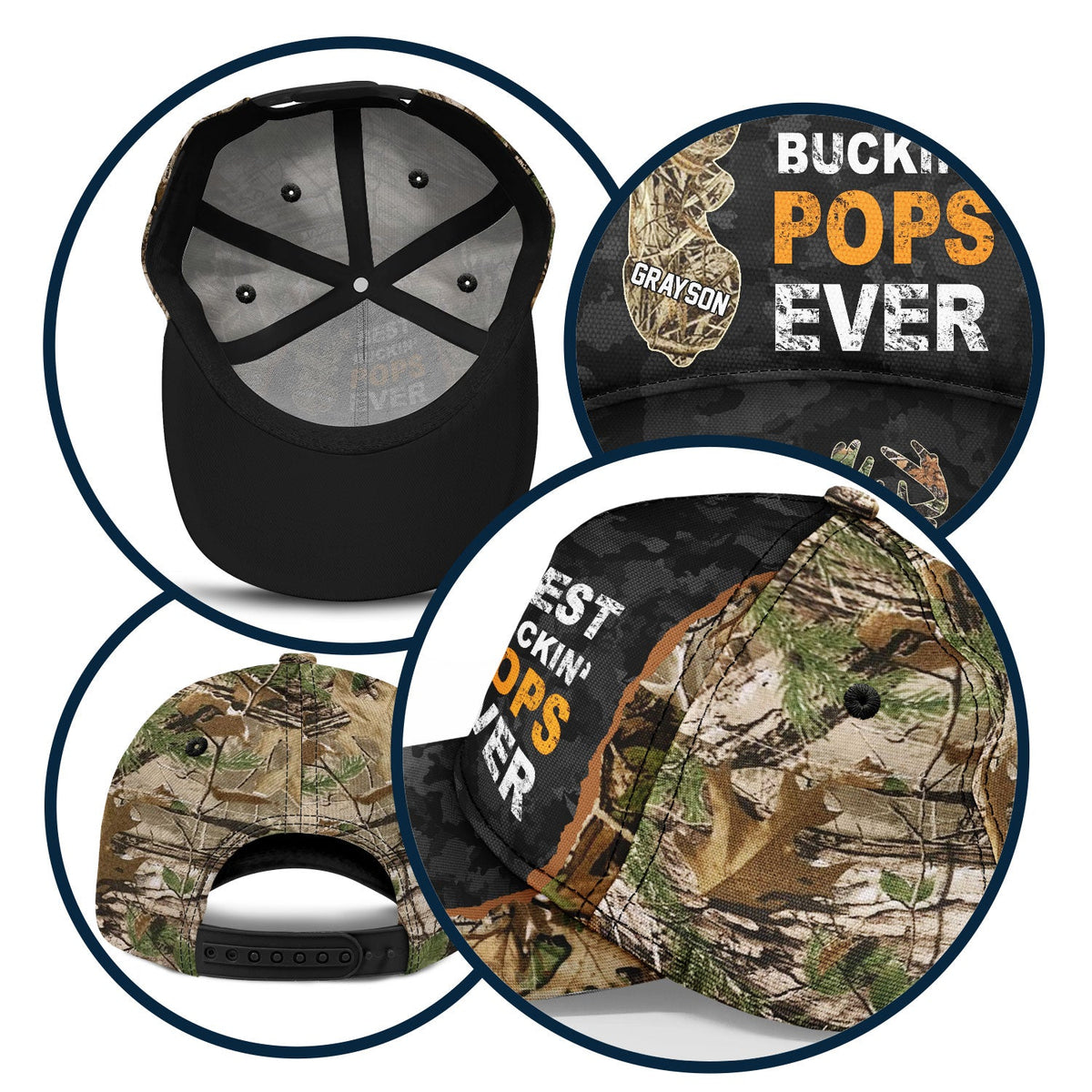 Casquette classique personnalisée pour papa, grand-père et chasseur 