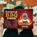 Dad's BBQ Timer - Gift For Father, Grandpa - Personalized Classic Metal Signs