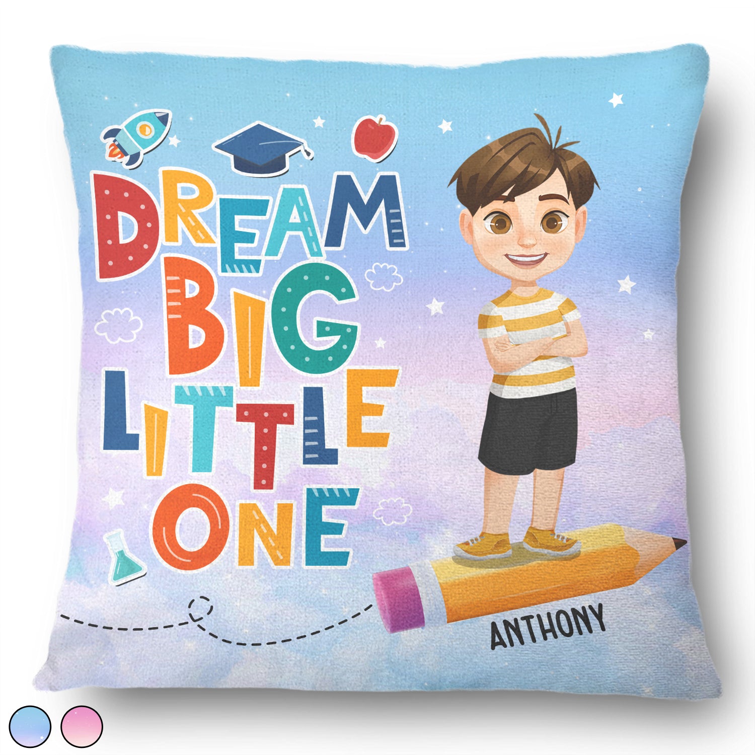Dream Big Little One - Gift For Kids - Personalized Pillow