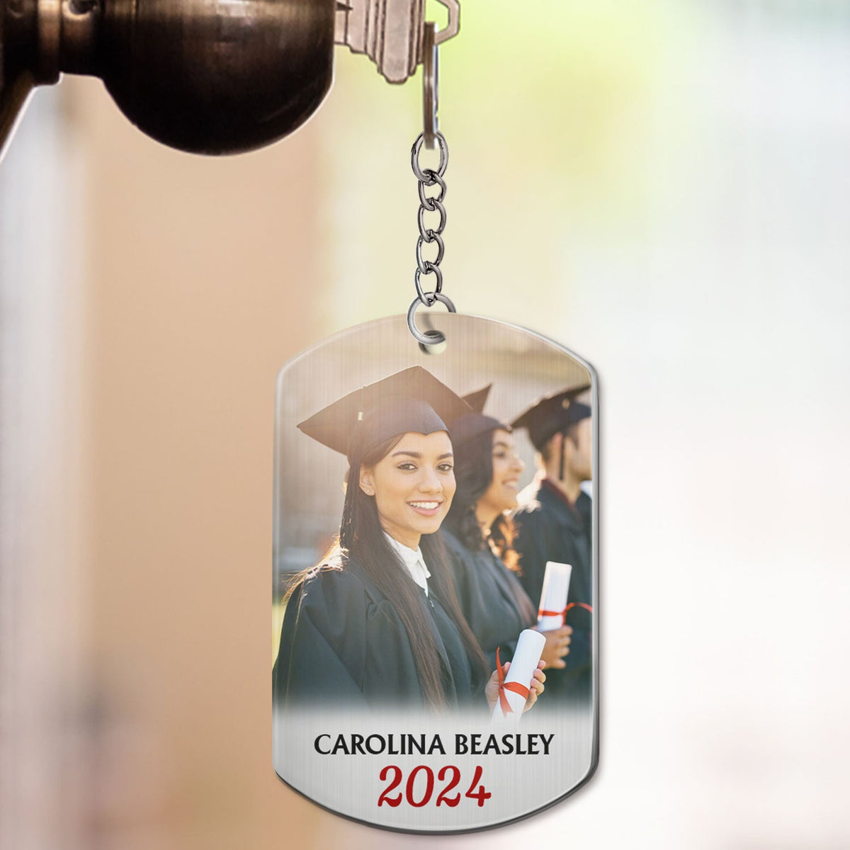 Custom Photo You Are Braver Than You Believe - Graduation Gift, Gift For Friends - Personalized Aluminum Keychain
