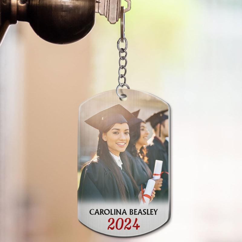 Custom Photo You Are Braver Than You Believe - Graduation Gift, Gift For Friends - Personalized Aluminum Keychain