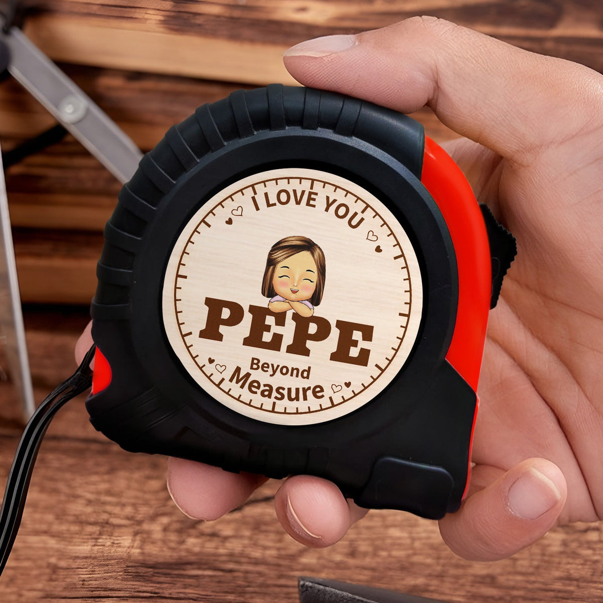 Dad Grandpa We Love You Beyond Measure - Gift For Father, Grandfather - Personalized Tape Measure