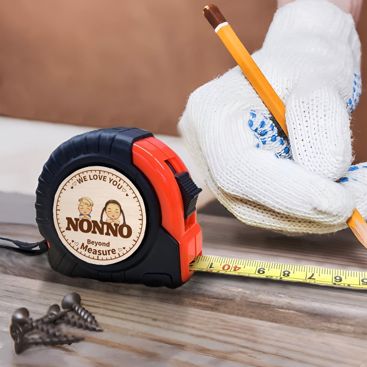 Dad Grandpa We Love You Beyond Measure - Gift For Father, Grandfather - Personalized Tape Measure