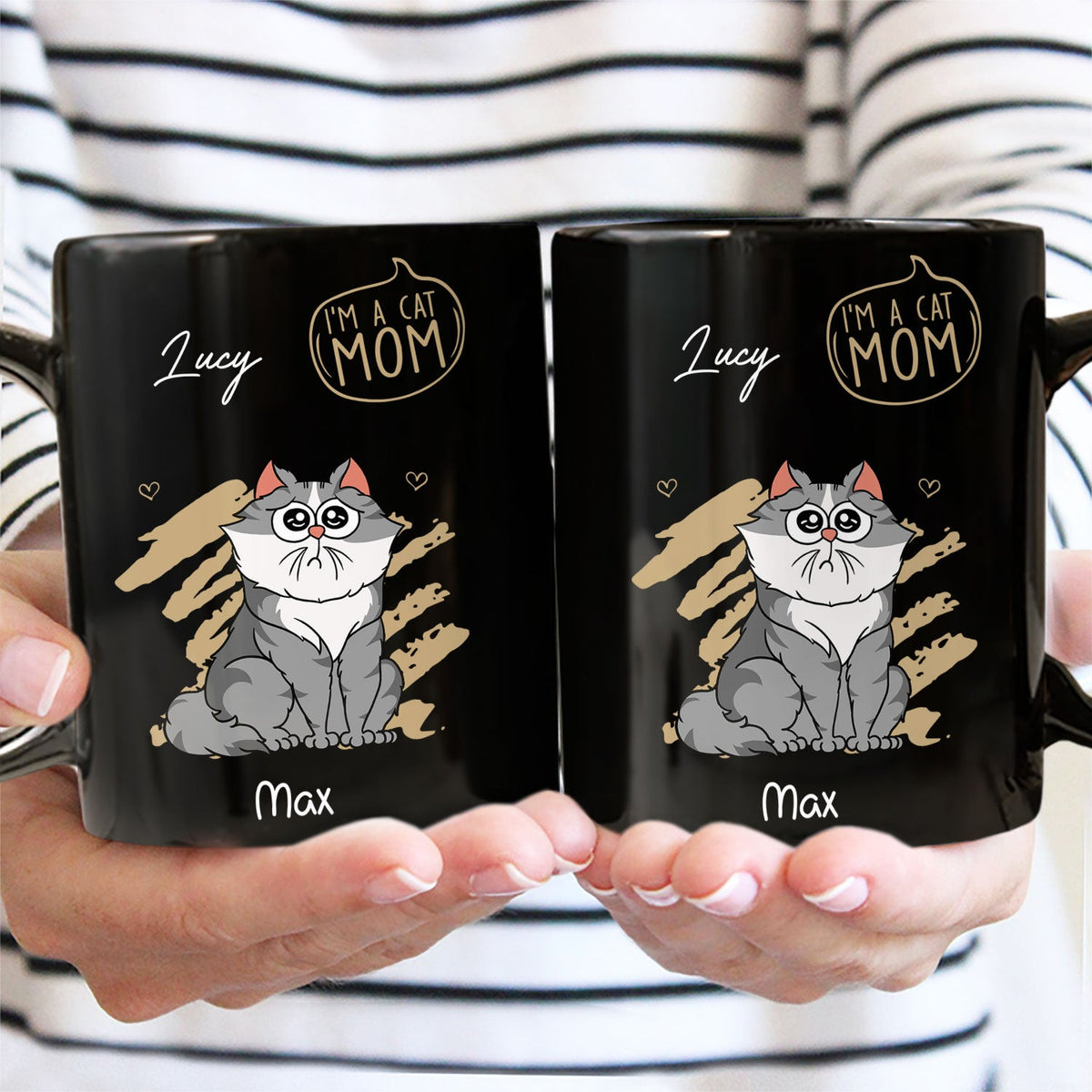 I'm A Cat Person - Gift For Cat Lovers, Cat Mom, Cat Dad - Personalized Black Mug