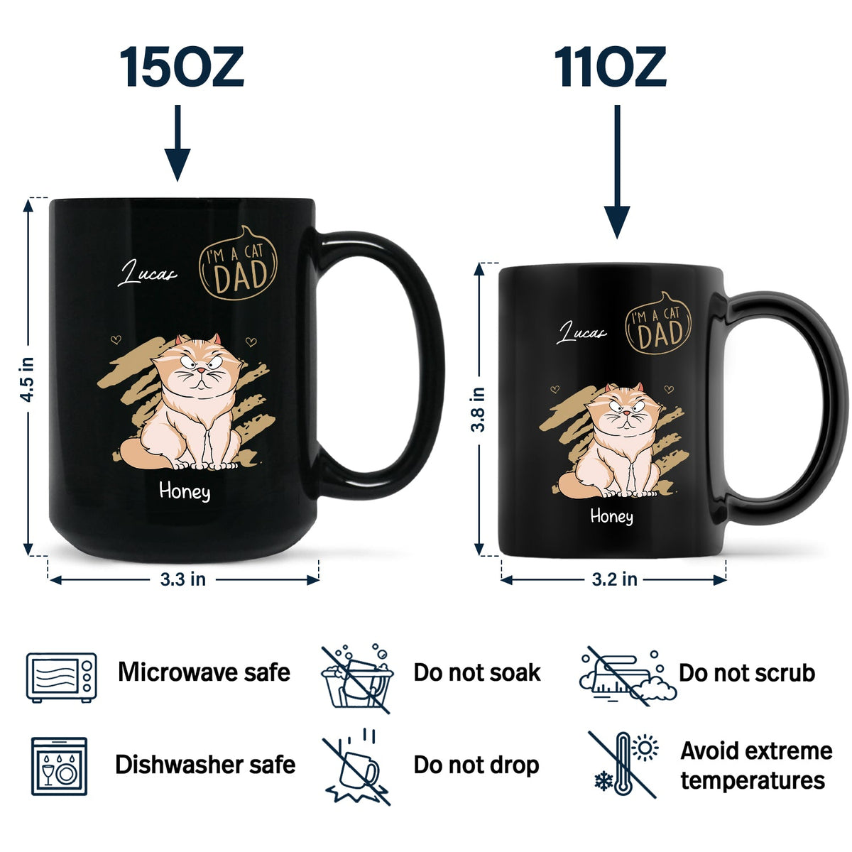 I'm A Cat Person - Gift For Cat Lovers, Cat Mom, Cat Dad - Personalized Black Mug