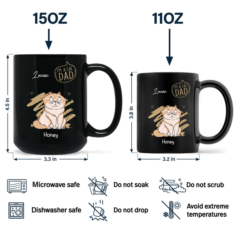 I'm A Cat Person - Gift For Cat Lovers, Cat Mom, Cat Dad - Personalized Black Mug