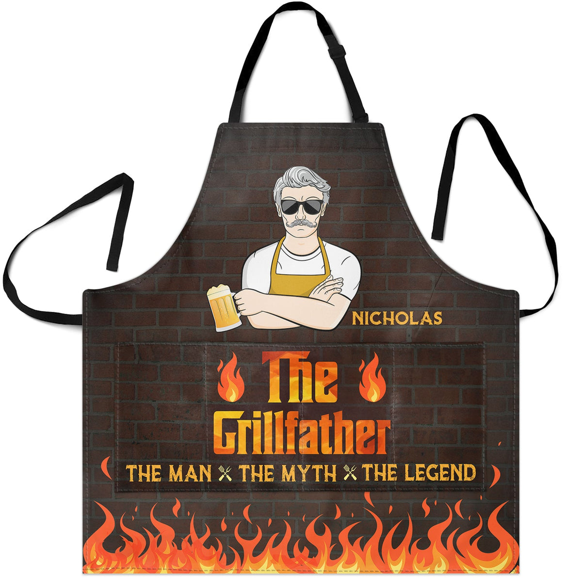 The Grillfather The Man The Myth The Legend - Gift For Father - Person ...