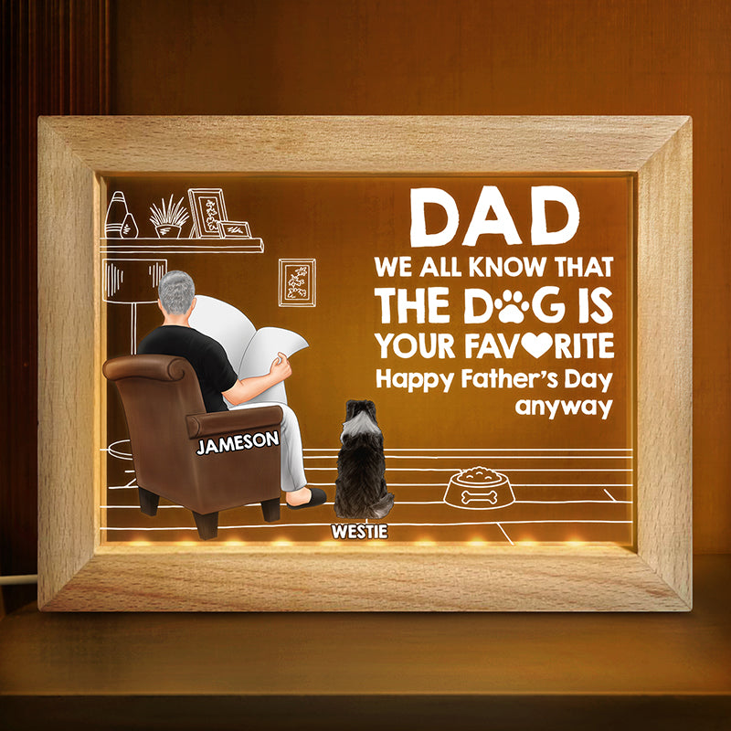 The Dog Is Your Favorite - Personalized Horizontal Frame Lamp
