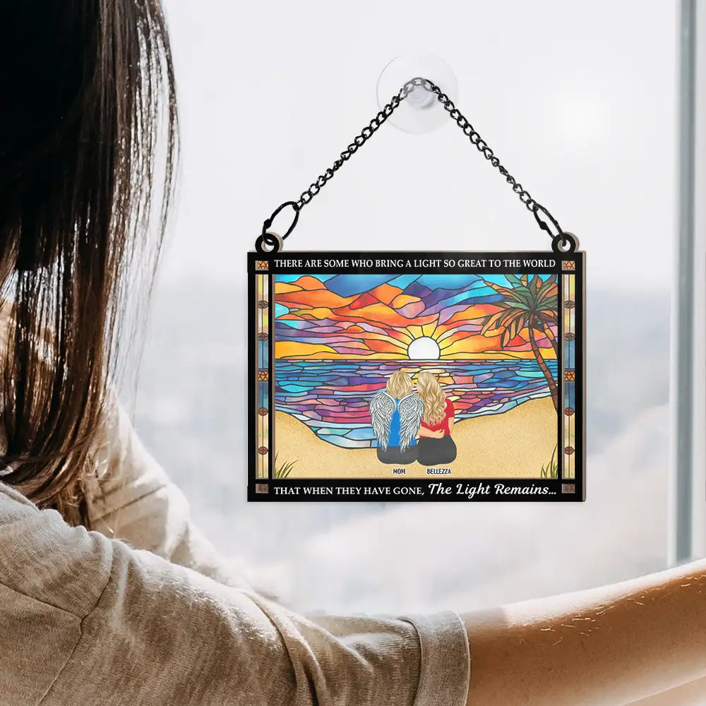 La lumière demeure - Ornement attrape-soleil personnalisé à suspendre à la fenêtre