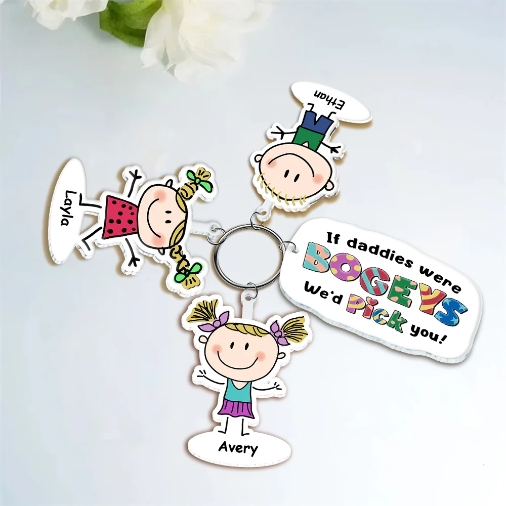 If Daddies Uncles Were Bogeys - Personalized Acrylic Tag Keychain