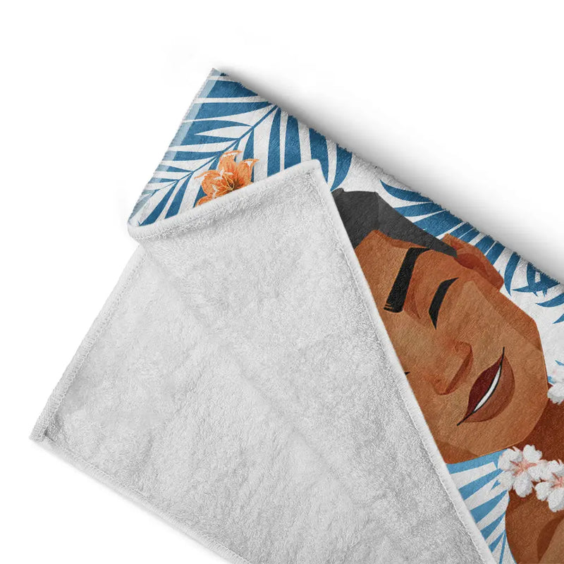 Custom Photo Hula Dancing - Personalized Beach Towel