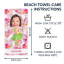 Custom Photo Hula Dancing - Personalized Beach Towel