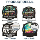 Monogram Love Never Ends - Personalized Window Hanging Suncatcher Ornament