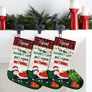 Chat sur la liste des vilains et je ne regrette rien - Cadeau de Noël pour les amoureux des chats - Chaussette de Noël personnalisée