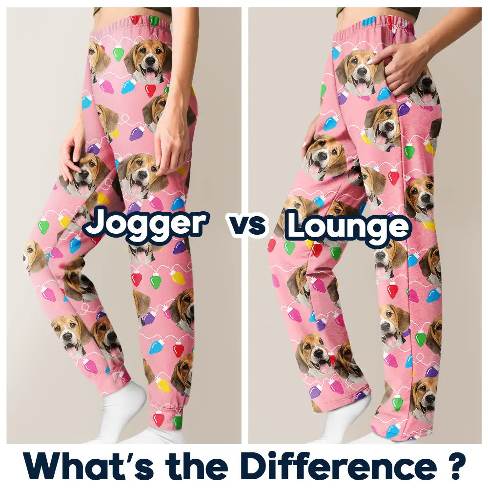 Custom Photo Christmas Family Pet Face - Personalized Sweatpants