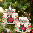 Of All The Weird Things I Have Found Online Couples Christmas - Personalized Custom Shaped Wooden Ornament