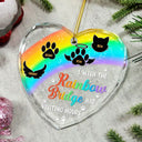 Pet Lovers - A Piece Of My Heart Memorial Christmas - Personalized Heart Shaped Glass Ornament