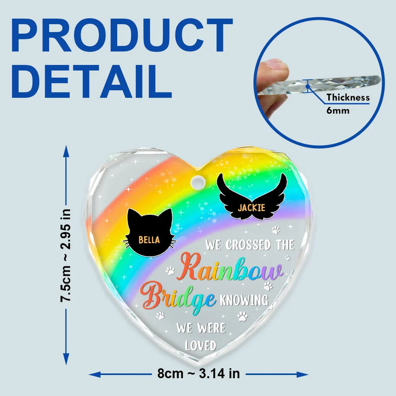 Pet Lovers - A Piece Of My Heart Memorial Christmas - Personalized Heart Shaped Glass Ornament