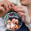 Gift For Bestie, Gifts For Colleagues - Custom Photo Besties Forever Christmas - Personalized Circle Glass Ornament