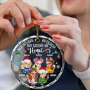 Gift For Bestie, Gifts For Colleagues Sisters By Heart Christmas Besties - Personalized Circle Glass Ornament