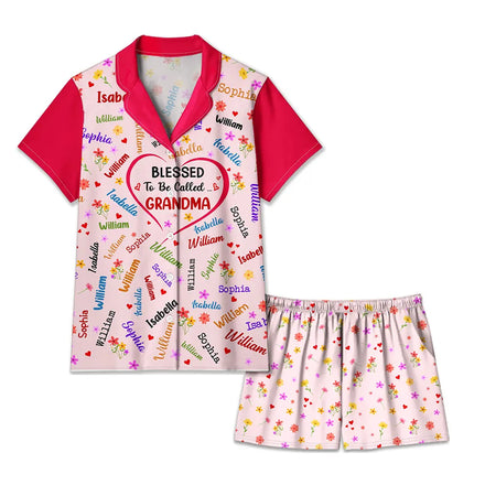 Heureux d'être appelé Grand-mère Nana - Ensemble de pyjama court personnalisé 