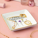 Gift For Bestie,Gift For Sisters,Love - Friendship I'm Here For You Birth Flower - Personalized Ring Dish