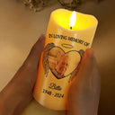 Memorial, Parents, Gift For Grandparents, Gift For Sibling - Custom Photo In Loving Memory - Personalized Flameless LED Candle