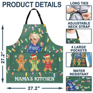 Gift For Grandma, Gift For Mother - Gingerbread Christmas Grandma's Kitchen - Personalized Apron