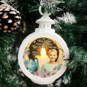 Christmas,Memorial,Family,Parents,Sad - Custom Photo Although You Cannot See Me Memorial - Personalized Candlelight Lantern Ornament