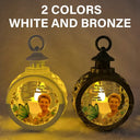 Christmas,Memorial,Family,Parents,Sad - Custom Photo Although You Cannot See Me Memorial - Personalized Candlelight Lantern Ornament