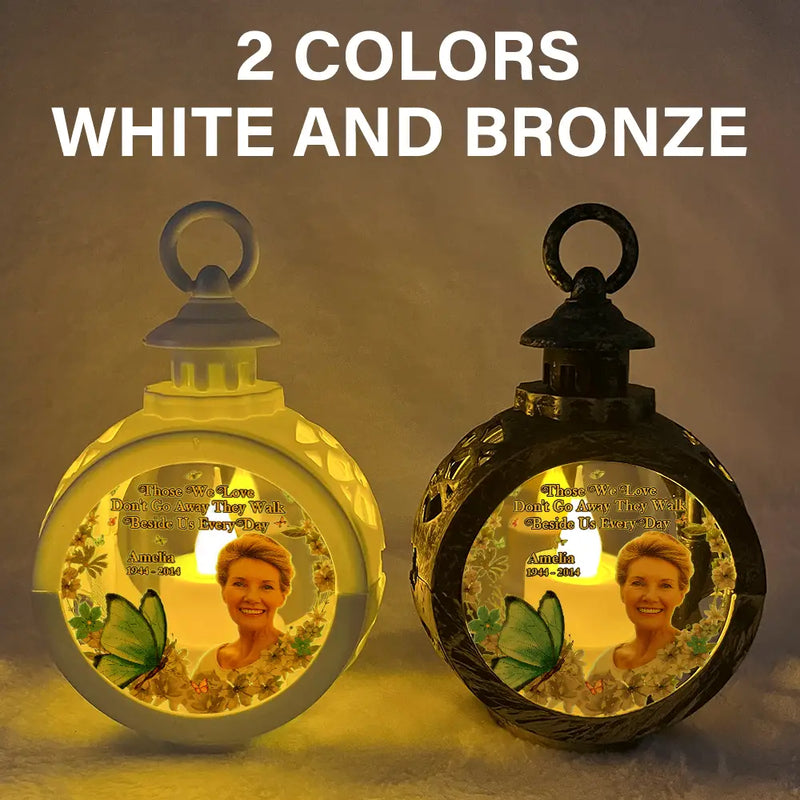 Christmas,Memorial,Family,Parents,Sad - Custom Photo Although You Cannot See Me Memorial - Personalized Candlelight Lantern Ornament