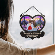 Gift For Mother, Gift For Daughter - Mother & Daughters Forever Linked Together - Personalized Window Hanging Suncatcher Ornament
