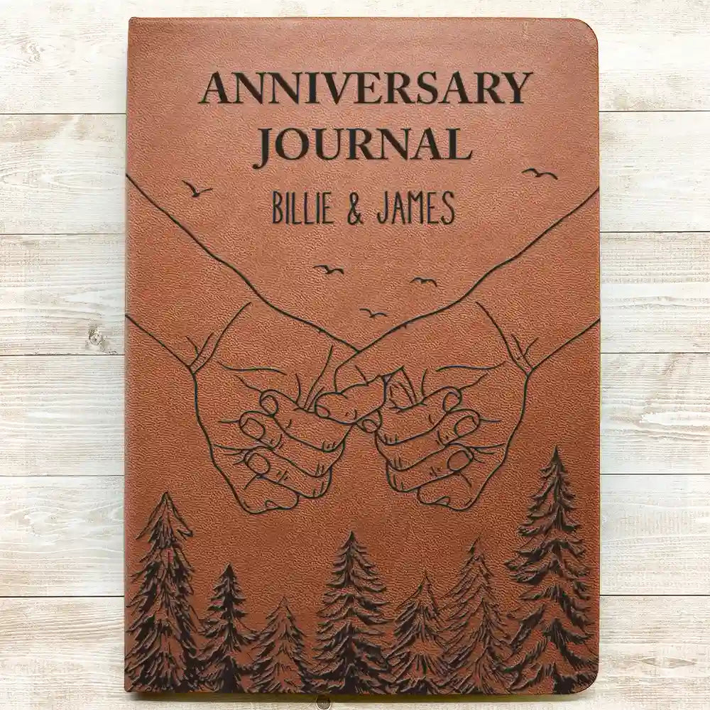 Gift For Couples, Gift For Husband, Gift For Wife, Gift For Girlfriend, Gift For Boyfriend - Anniversary Journal - Personalized Leather Journal