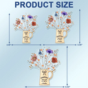 Gift For Mother, Gift For Grandma - Birth Flowers Handpicked With Love For Mom Mama Nana - Personalized Acrylic Car Hanger