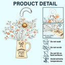 Gift For Mother, Gift For Grandma - Birth Flowers Handpicked With Love For Mom Mama Nana - Personalized Acrylic Car Hanger