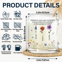 Gift For Sisters,Gift For Bestie,Love - Birth Flower Grow An Old Friend Bestie - Personalized Glass Mug