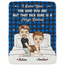 Gift For Couples, Gift For Boyfriend, Gift For Husband, Gift For Wife, Gift For Girlfriend - Roses Are Red The Morning Is Foggy - Personalized Fleece Blanket, Sherpa Blanket
