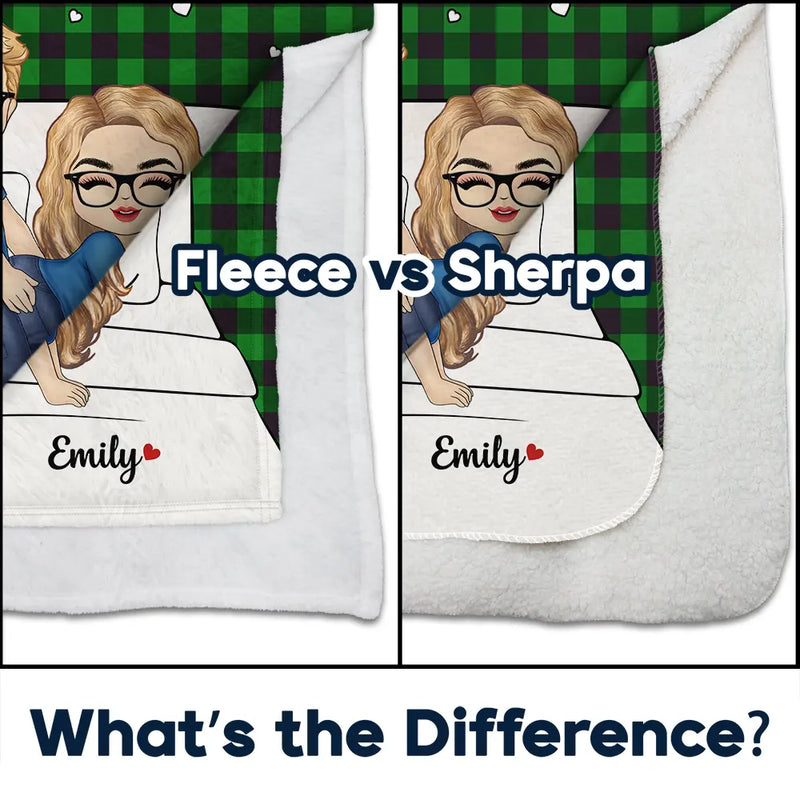 Gift For Couples, Gift For Boyfriend, Gift For Husband, Gift For Wife, Gift For Girlfriend - Roses Are Red The Morning Is Foggy - Personalized Fleece Blanket, Sherpa Blanket
