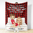 Gift For Couples, Gift For Boyfriend, Gift For Husband, Gift For Wife, Gift For Girlfriend - Roses Are Red The Morning Is Foggy - Personalized Fleece Blanket, Sherpa Blanket

