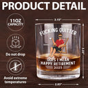 Retirement, Gift For Grandparents, Parents, Gift For Yourself, Gift For Men, Gift For Women, Gifts For Colleagues - Oops I Mean Happy Retirement - Personalized Whiskey Glass
