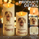 Memorial, Pet Lovers, Dog Lovers, Cat Lovers - Custom Photo Don't Cry For Me I'm Okay - Personalized Flameless LED Candle