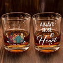 Gift For Brothers, Gift For Bestie - Never Too Far To Drink Together Long Distance - Personalized Whiskey Glass