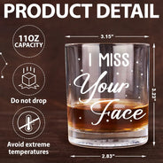 Gift For Brothers, Gift For Bestie - Never Too Far To Drink Together Long Distance - Personalized Whiskey Glass