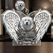 Pet Lovers, Dog Lovers, Cat Lovers, Memorial - Custom Photo If Love Could Have Saved You - Personalized Custom Shaped Acrylic Plaque